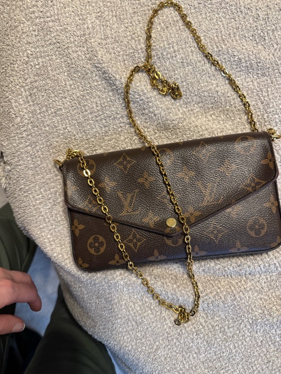 Louis Vuitton Handbags - Louis Vuitton Brown Monogram Crossbody Wallet with Gold Chain